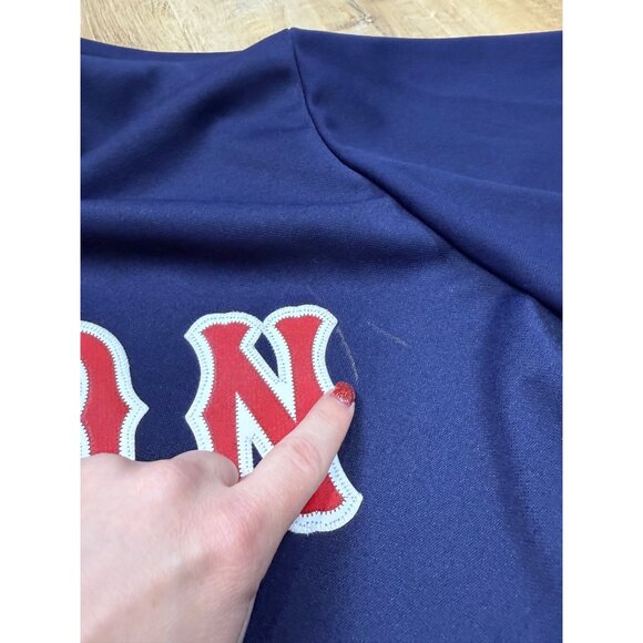 Boston Red Sox Mike Lowell Navy Stitched Baseball Jersey Majestic 2X - Picture 7 of 7